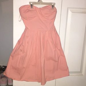 Pink Strapless Mini Dress